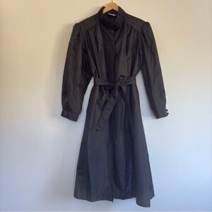 Bryant Park Vintage Trench Coat in black Size: 22
